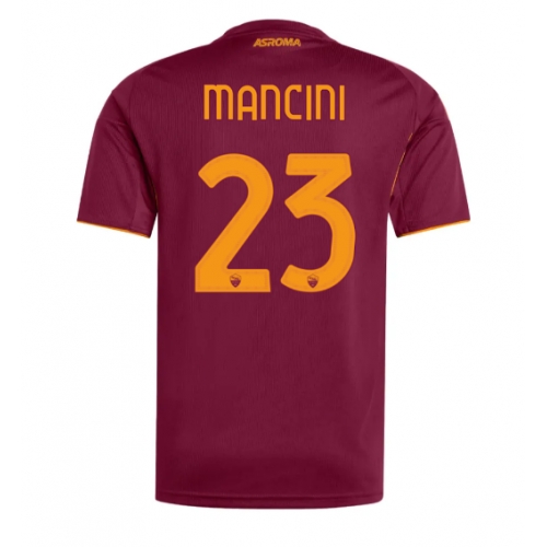 Billige Fotballdrakt AS Roma Gianluca Mancini #23 Replika Hjemmedrakt 2025-26 Kortermet Billige Fotballdrakt AS Roma Gianluca Mancini #23 Replika Hjemmedrakt 2025-26 Kortermet